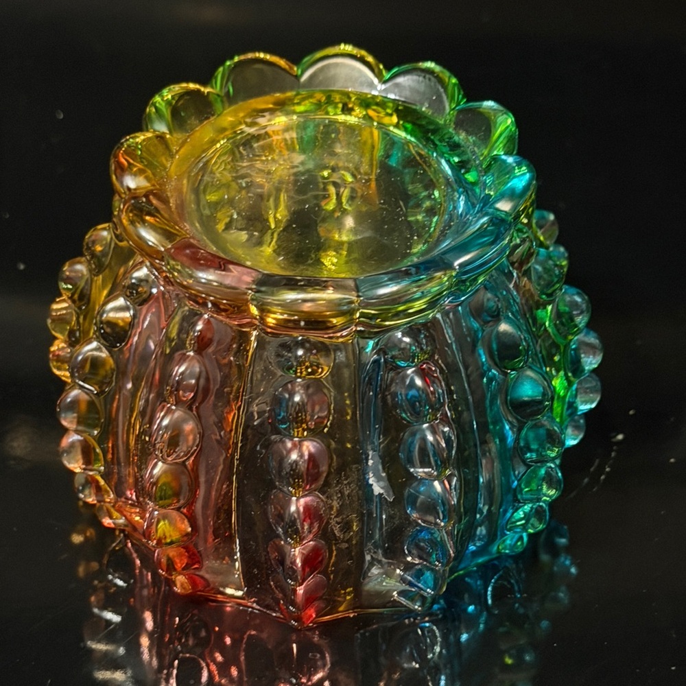 Vintage Carnival Hobnail glass Candy Dish trinket jar - Picture 8 of 16